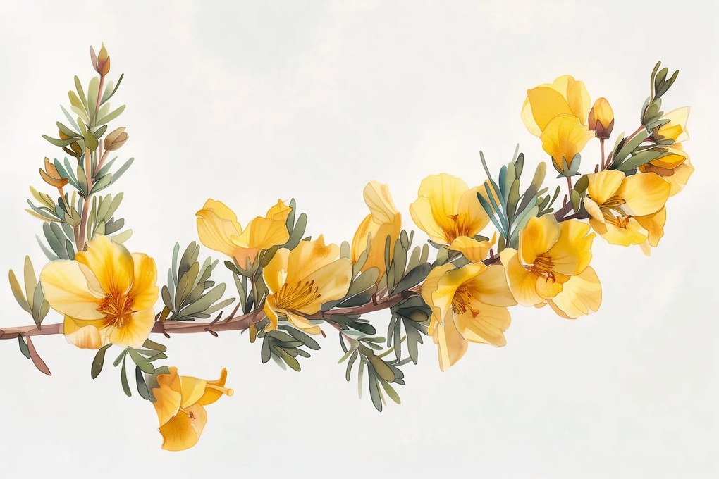 Poszter 30x20cm Sárga virágok