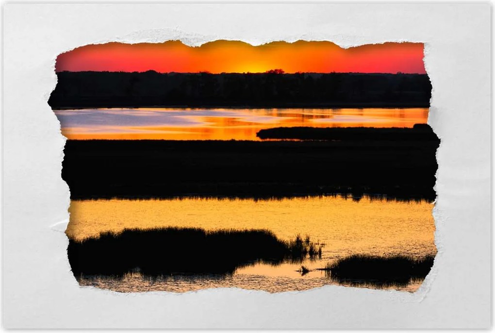 Poszterek 90x60 Naplemente tó