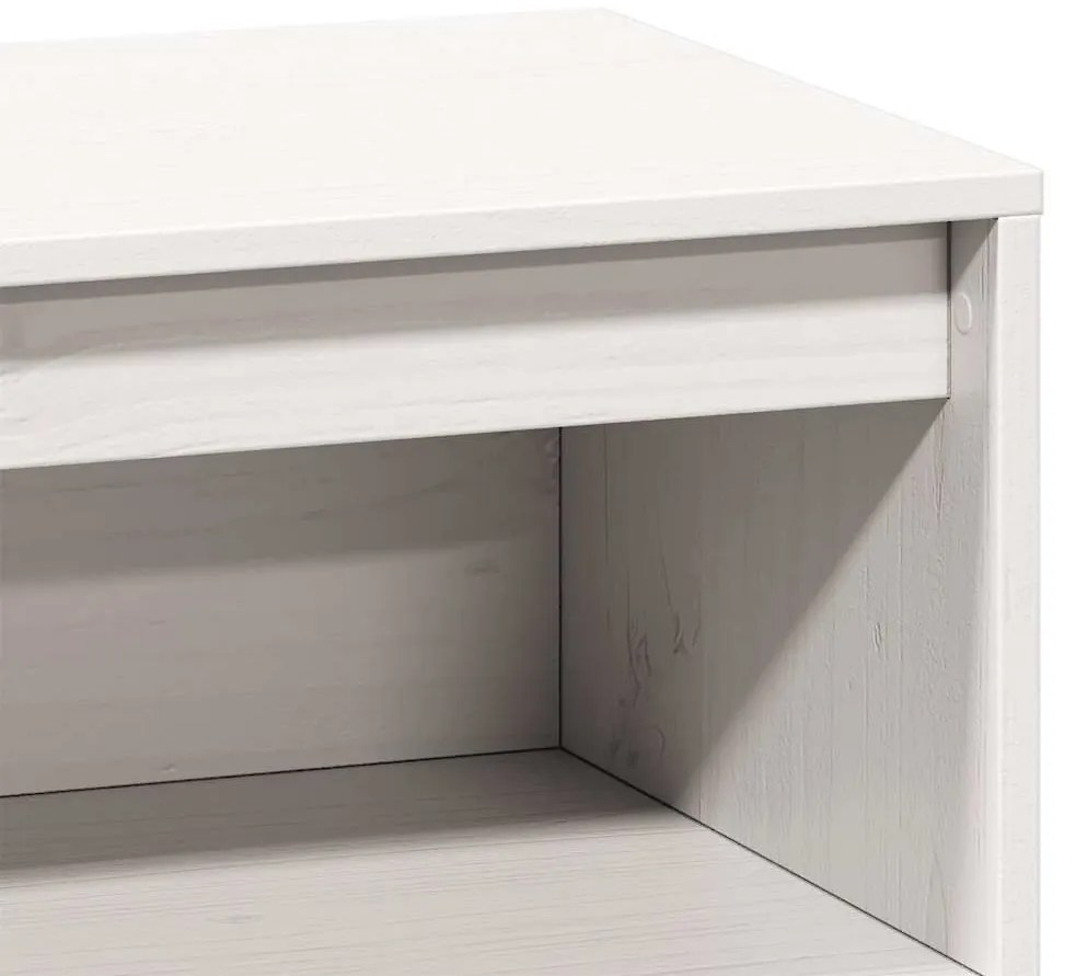 fehér tömör fenyőfa magasszekrény 89x34x116,5 cm