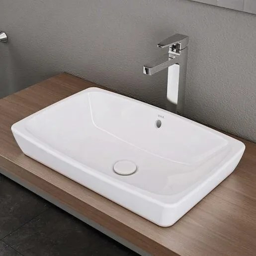 Mosdó lapra VitrA Metropole 60x40 cm fehér színben fényes felülettel csaptelep nyílás nélkül 5668-003-0012