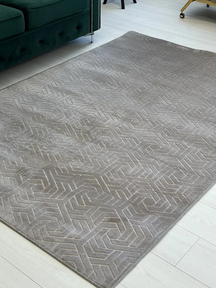 Dinasru szürke shaggy szőnyeg150x220 cm