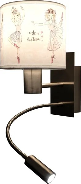Brilagi - LED flexibilis lámpa BOBO 1xE27/25W/230V + LED/3W matt króm/fehér/rózsaszín/csomag.