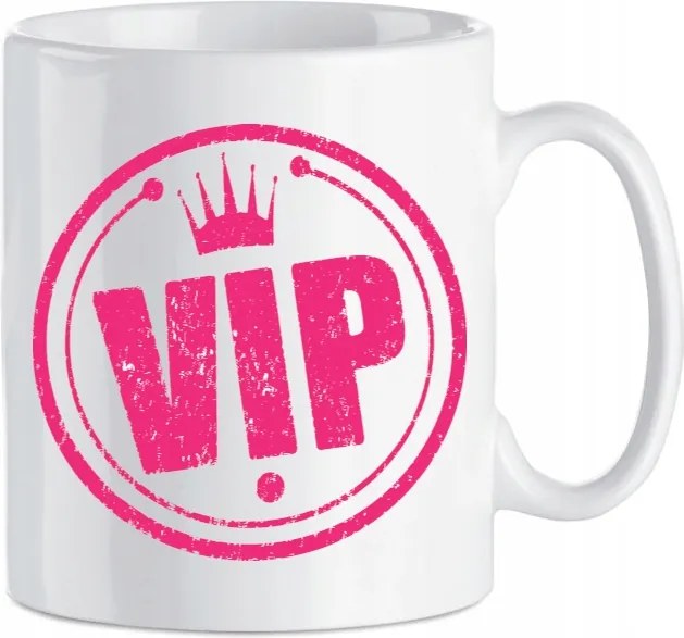Bögre vagány rózsaszín Vip nyomattal 330 ml