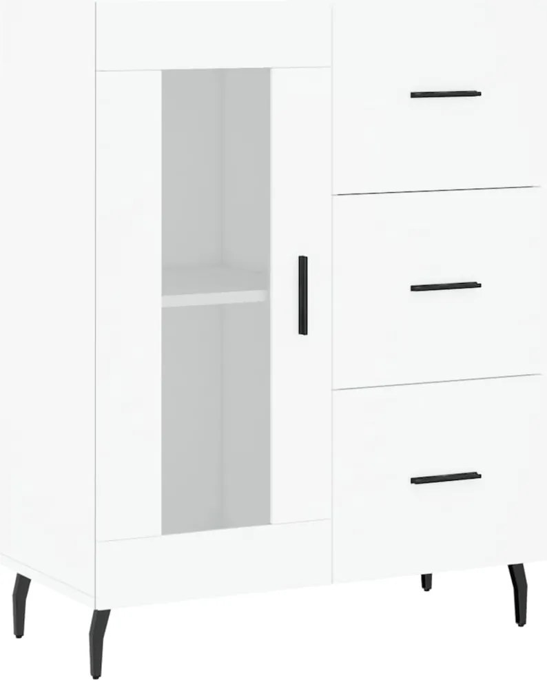 vidaXL fehér szerelt fa tálalószekrény 69,5 x 34 x 90 cm