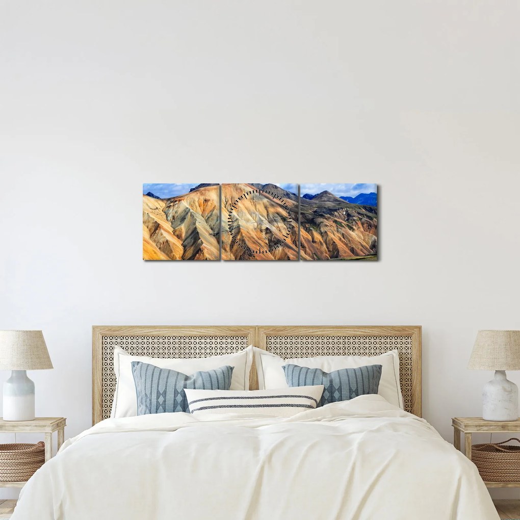 Kép - Landmannalaugar (órával) (90x30 cm)