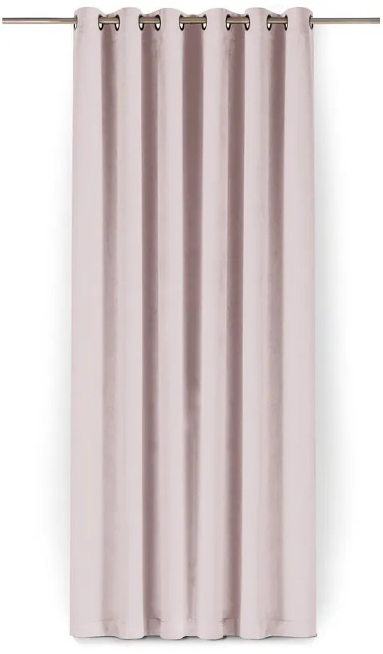 Világos rózsaszín bársony dimout (részleges sötétítő) függöny 200x250 cm Velto – Filumi
