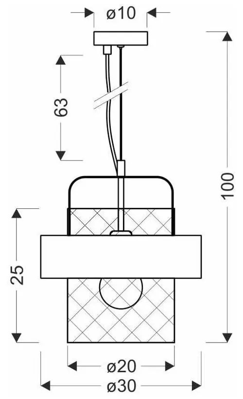 Fekete-rézszínű fém függőlámpa ø 30 cm Fiba – Candellux Lighting