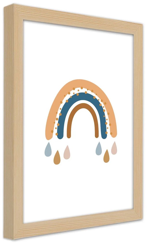 Gario Poszter Szivárványos idojárás A keret színe: Barna, Méret: 60 x 90 cm