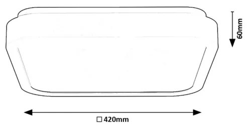 Rabalux 71261 - LED Fürdőszobai mennyezeti lámpa SAMIRA LED/48W/230V IP44 fehér