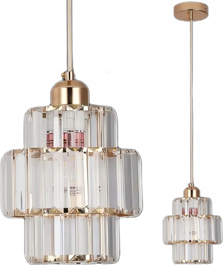 Mennyezeti lámpa kristály arany lógó üveg modern glamour