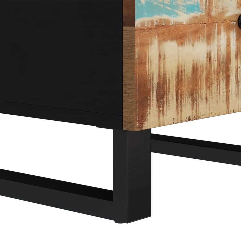 újrahasznosított fa tálalószekrény 3 fiókkal 40x33,5x75 cm