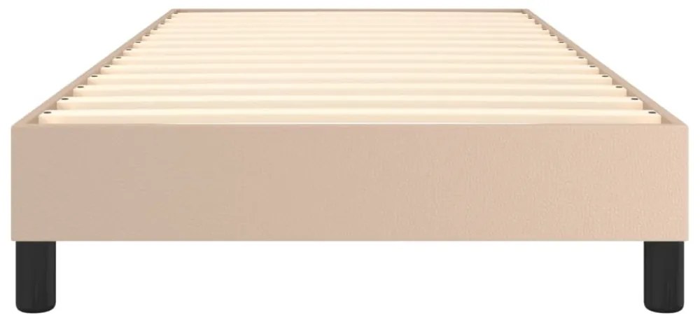 cappuccino színű műbőr rugós ágykeret 90 x 190 cm