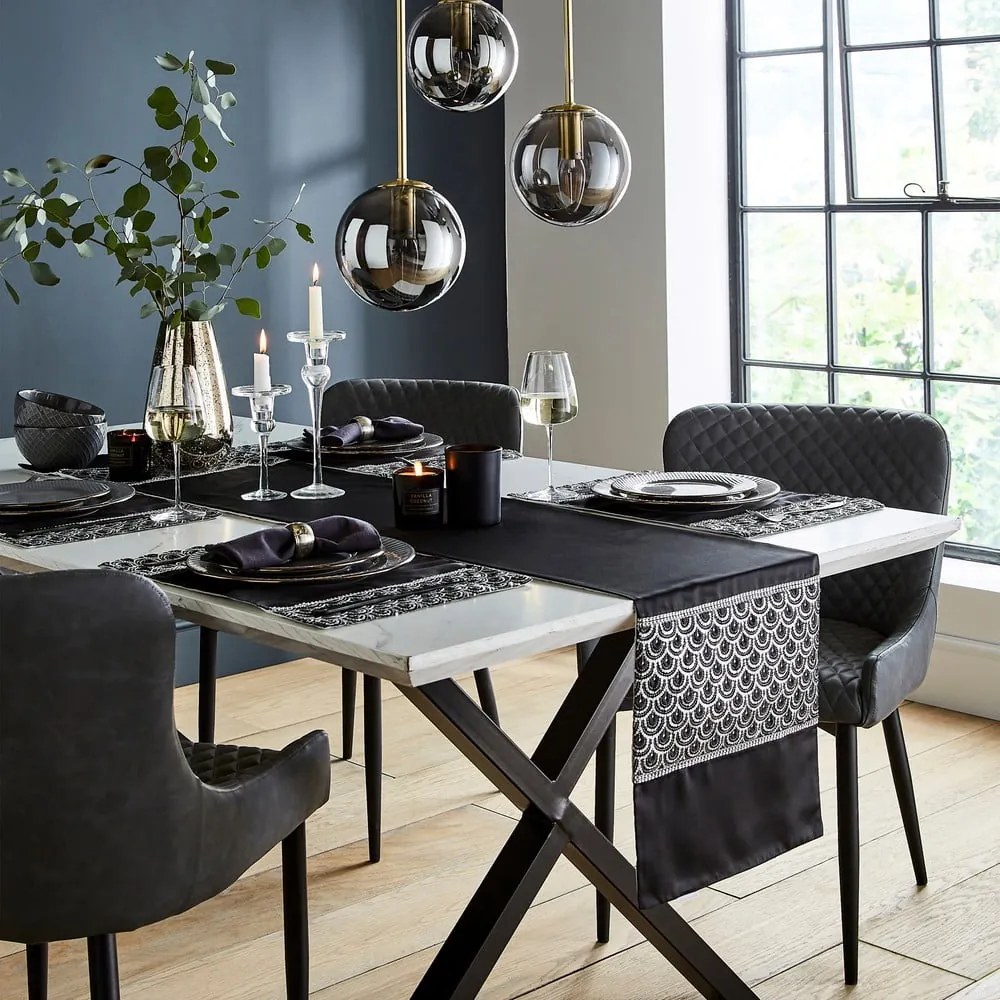 Mikroszatén asztali futó 33x180 cm Deco Sequin – Catherine Lansfield