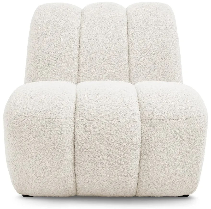 Fehér buklé fotel Janissaire – Bobochic Paris