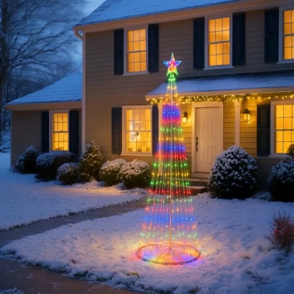 LED RGBW, dimmelhető kültéri karácsonyi dekoráció LED/4W/230V 180 cm IP44 + távirányító