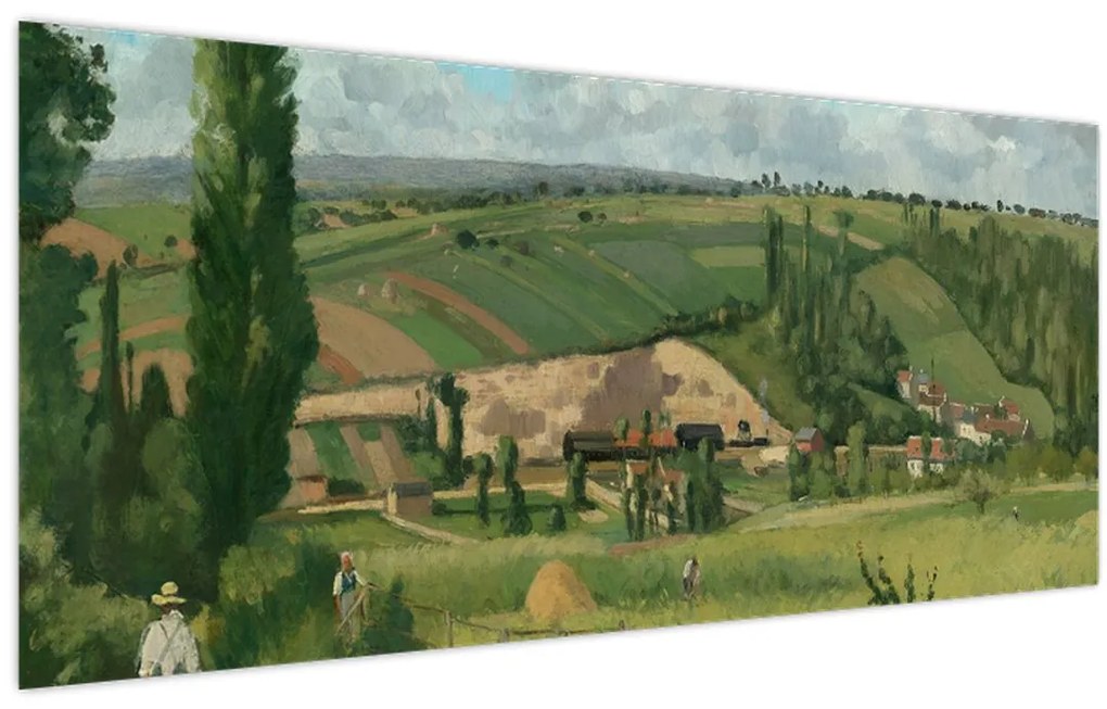 Kép - Camille Pissarro, Landscape at Les Pâtis, Pontoise, reprodukciók (120x50 cm)