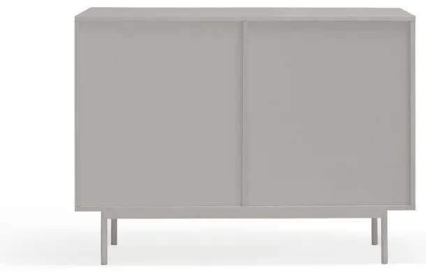 Szürke-natúr színű alacsony komód tölgyfa dekorral 108x80 cm Sierra – Teulat