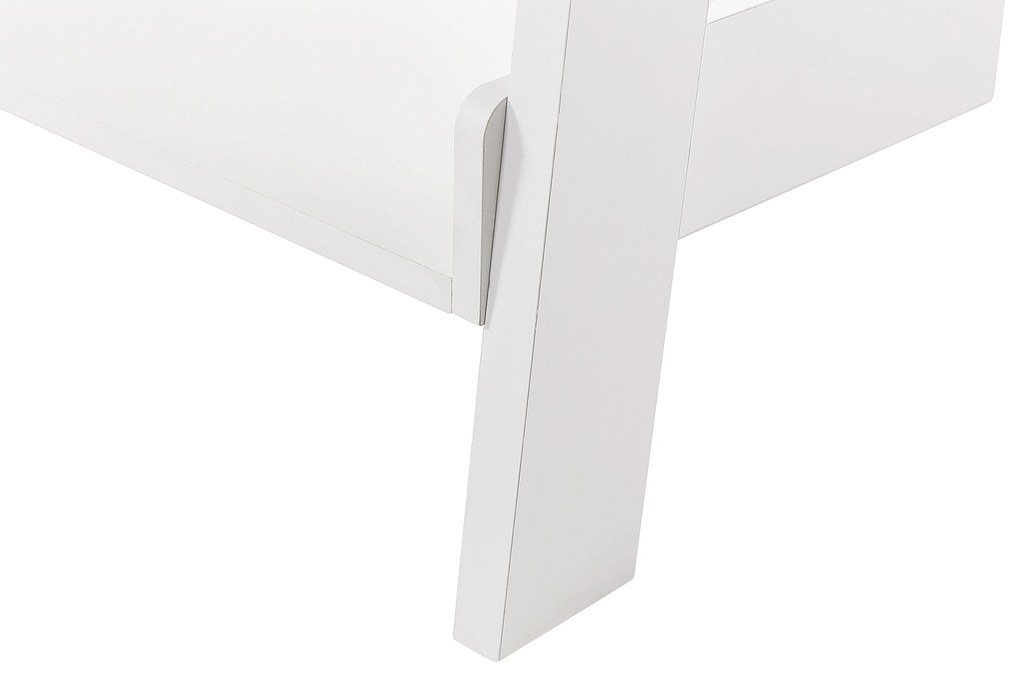 Ötszintes fehér létrapolc MOBILE TRIO Beliani