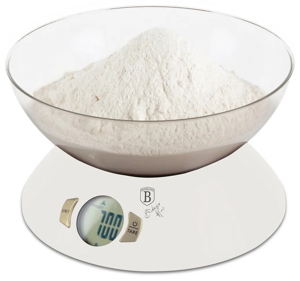 Digitális konyhai mérleg tállal 5 kg matt krém Sahara Collection