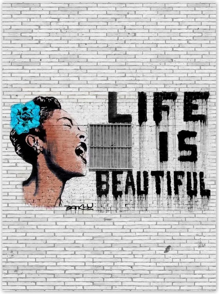 Poszterek 100x135 Banksy Life is beautiful