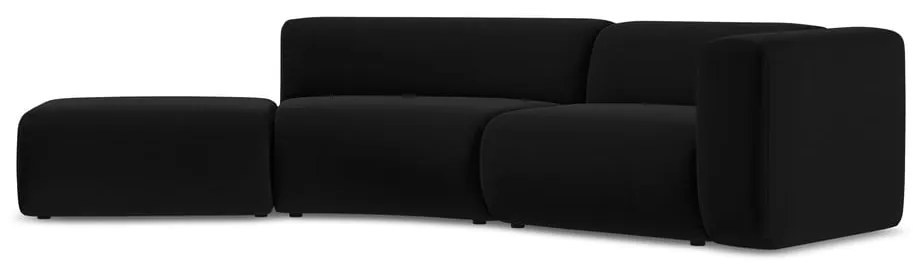 Fekete bársony heverő (bal oldali) Ekahi – Makamii