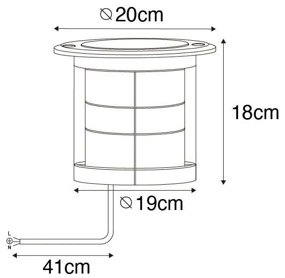 6 db-os talajszpot készlet AR111 állítható IP65 - Delux Honey