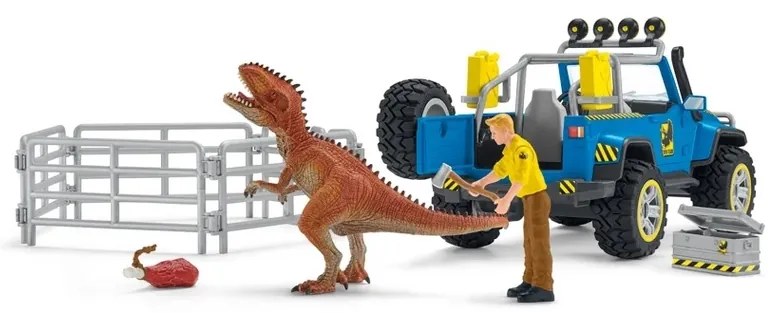 Schleich 41464 Terepjáró kültéri házzal egy dinoszaurusz számára