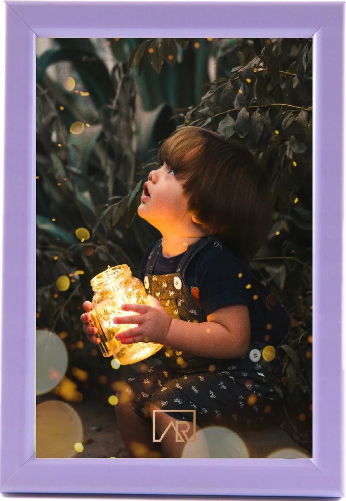 Képkeret 23x15 keskeny 15x23 lila