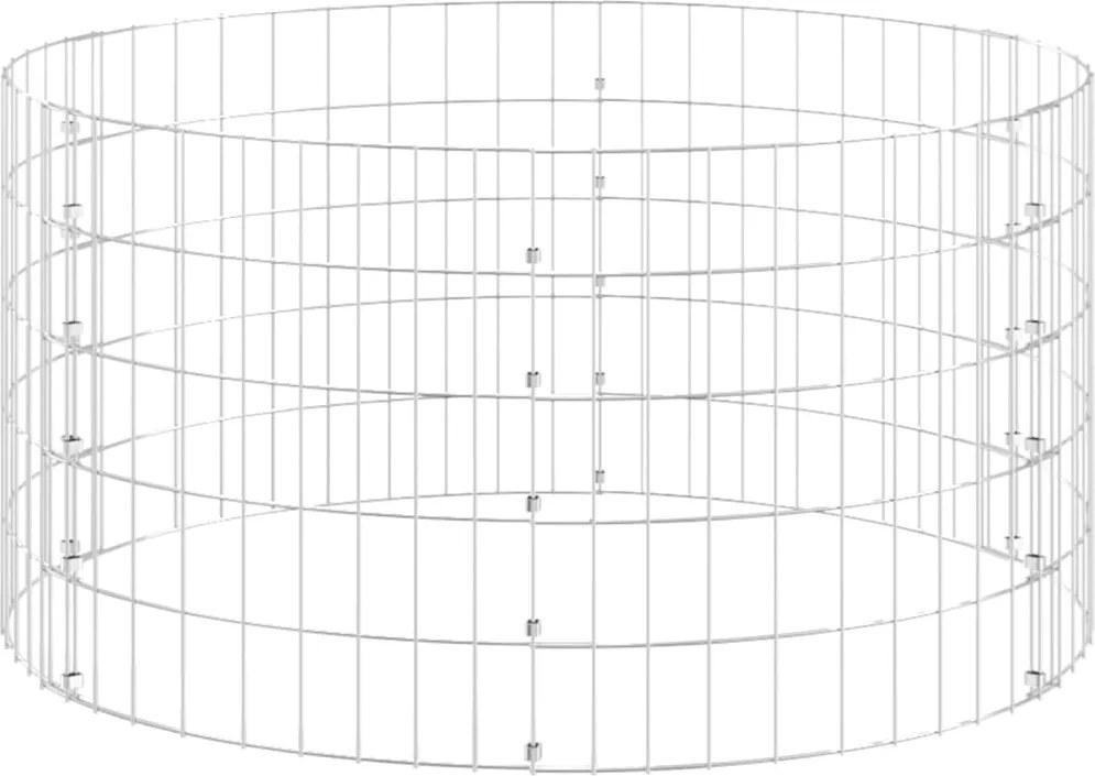 vidaXL horganyzott acél kerti komposztáló Ø100 x 50 cm