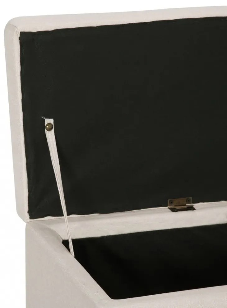 krémszínű poliészter pad tárolórekesszel 116 cm