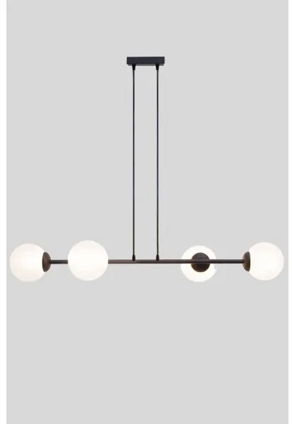 Csillár zsinóron FIRA 4xE27/60W/230V fekete