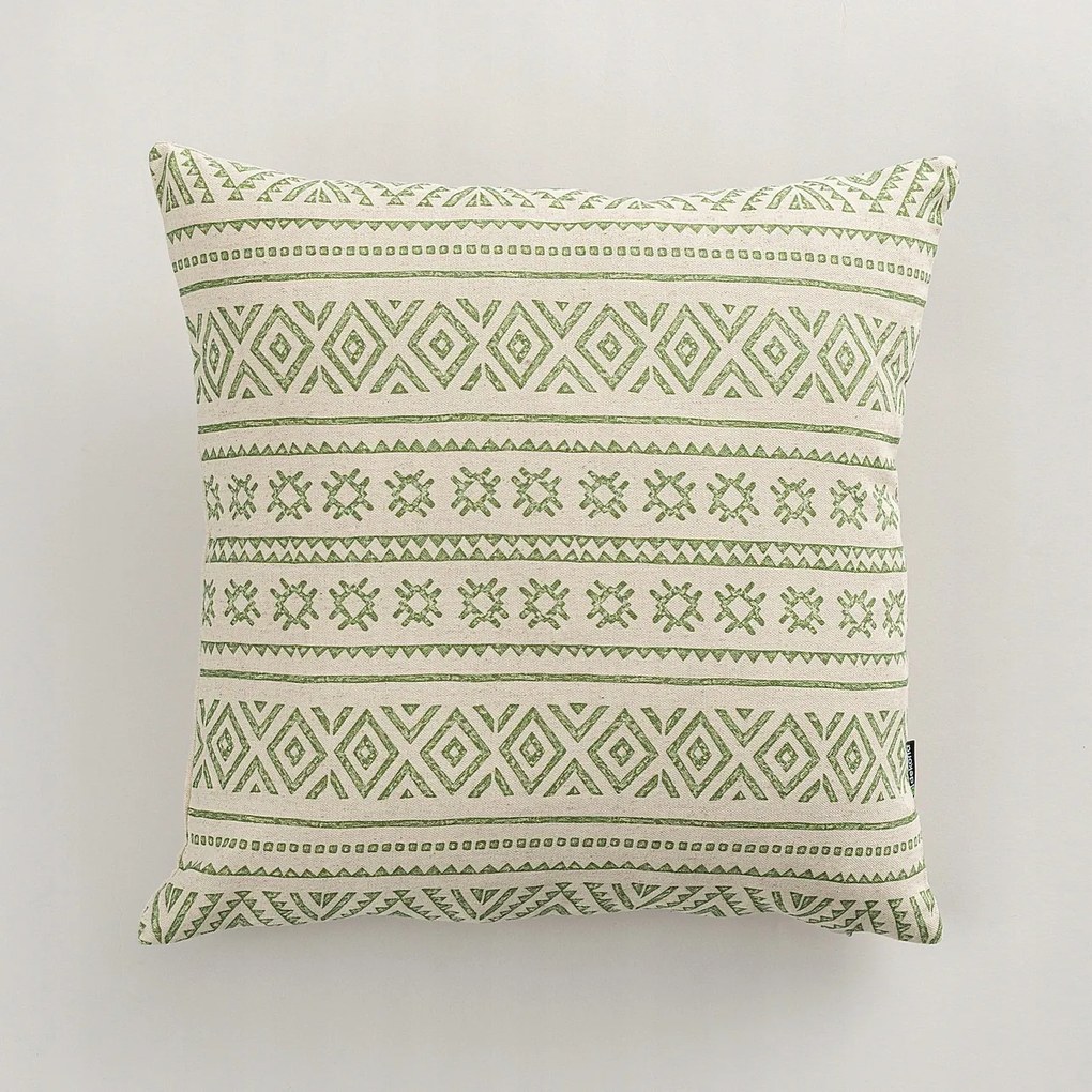 Ethno Verde párnahuzat 45x45 cm bézs