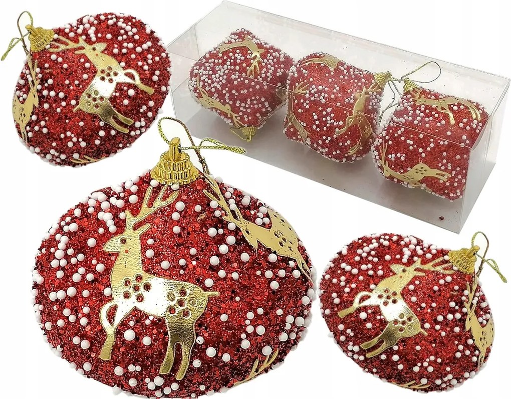 3db Hungarocell Bombák Karácsonyfa Dekoráció 3779