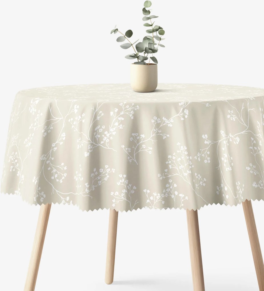 Goldea kör alakú teflonos terítő - indás növények Ø 140 cm