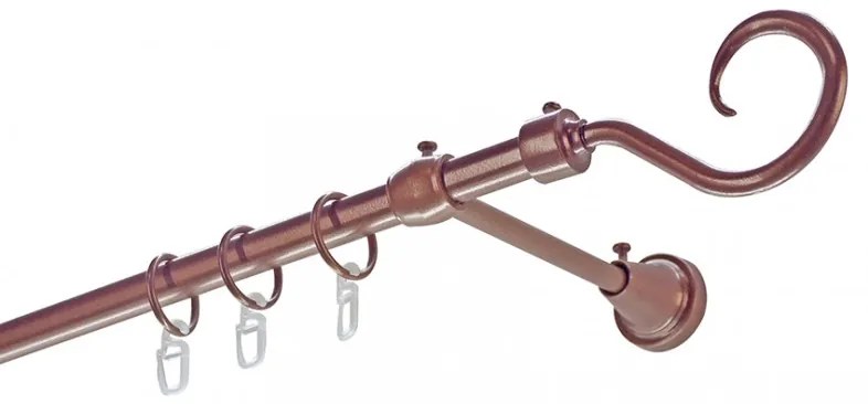 Siera horog egysoros fém karnis szett bronz 120 cm