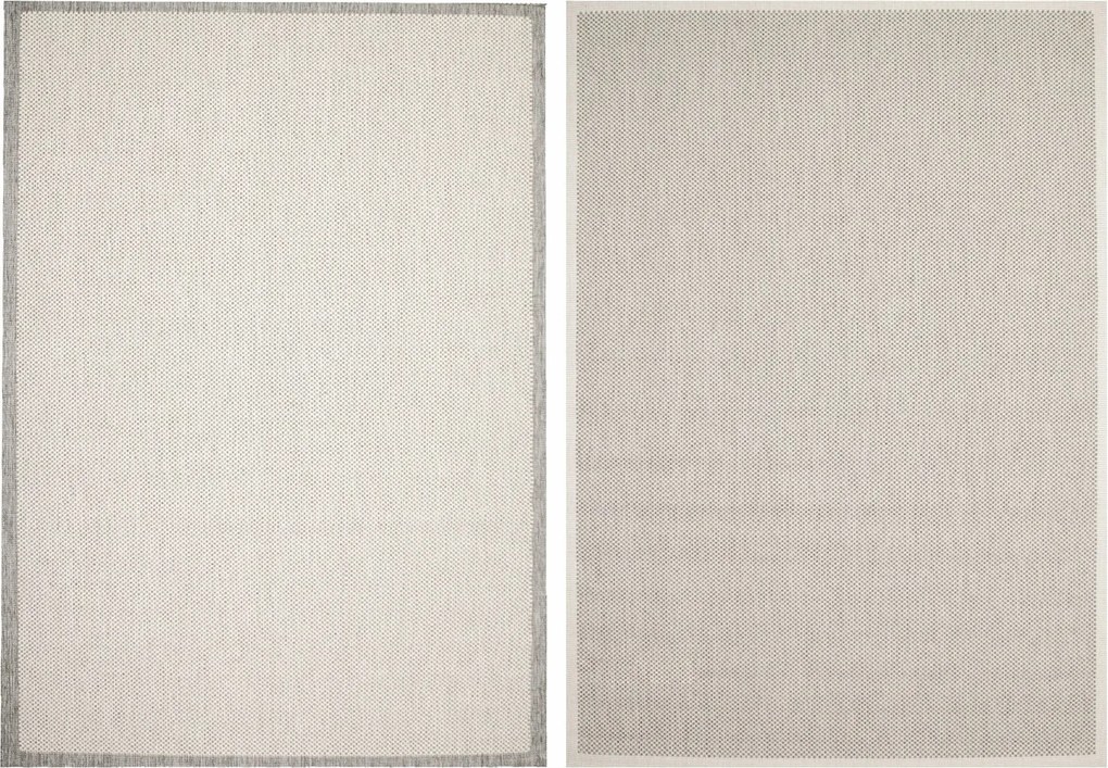 Kültéri Szőnyeg Teraszra Erkélyre Szürke Zsinóros Teraszkrém 200x290 cm