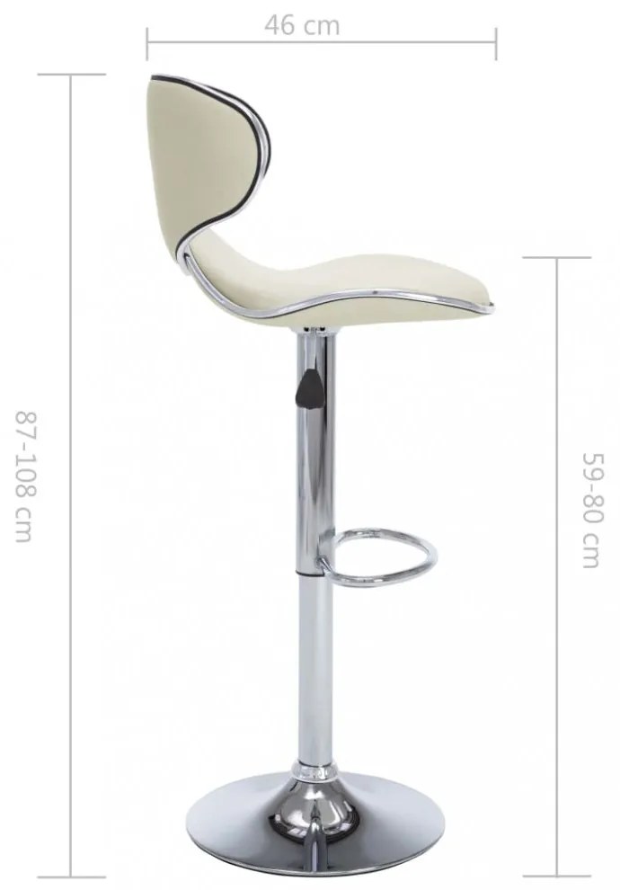 323647 Bar Stools 2 pcs Cream Faux Leather