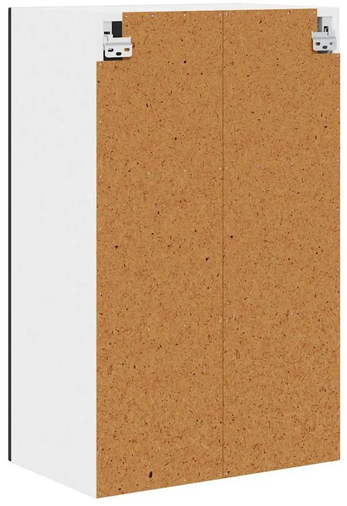 Fali konyhaszekrény polcokkal Fekete 50 x 31 x 80 cm Faanyag