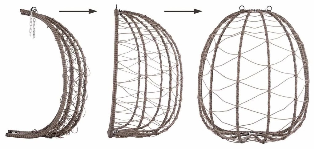 Juskys Rattan függőszék Aria - bézs