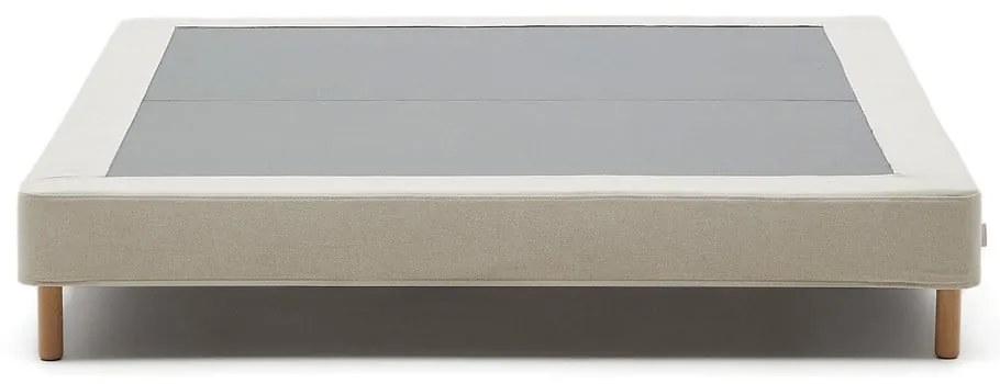 Bézs kárpitozott franciaágy 150x190 cm Ofelia – Kave Home