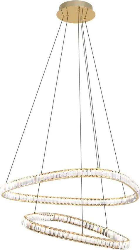 ZUMA LINE MD3169-2-3GT ATHESA Kristály Függesztett Lámpa Arany LED IP20
