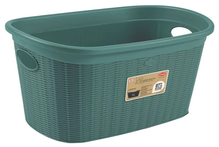 STEFANPLAST Mosodai kosár 35 l, 58x38x28cm, zöld-szürke
