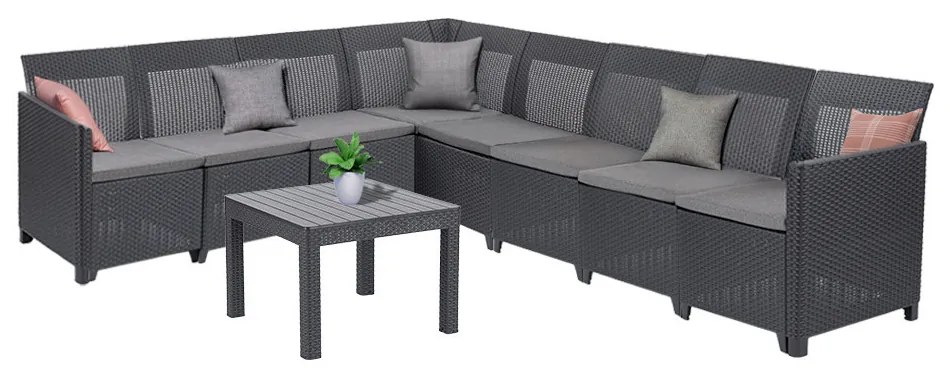 Claire XII 8 személyes sarokgarnitúra orlando asztallal