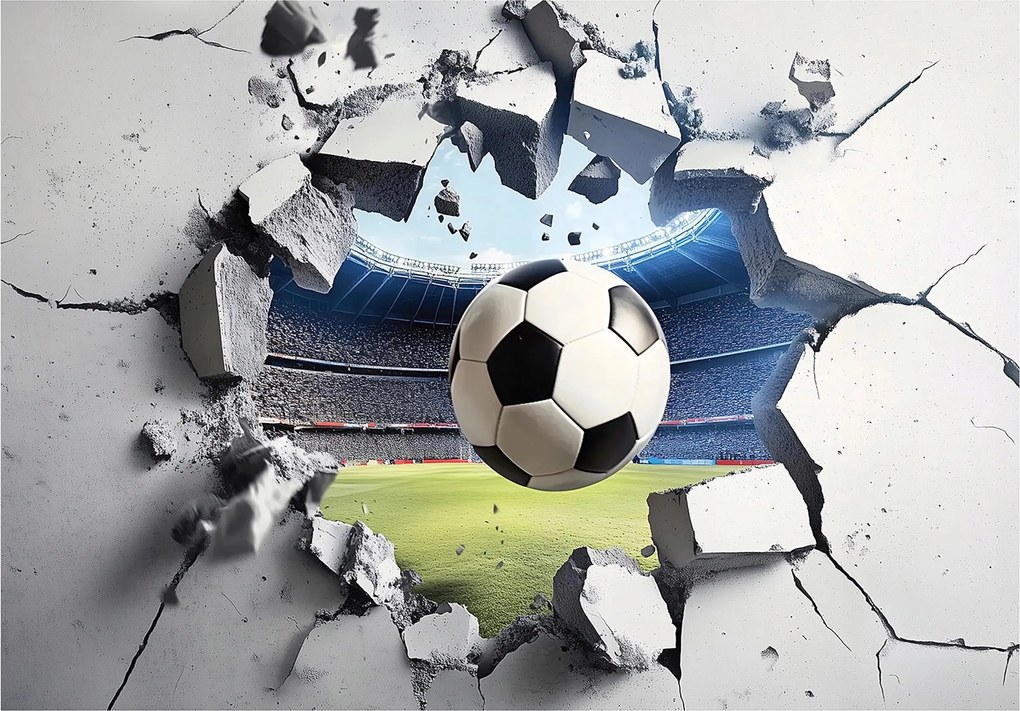 3D sport fotótapéta stadion labda szurkolók ideális fiú rajongó 368 x