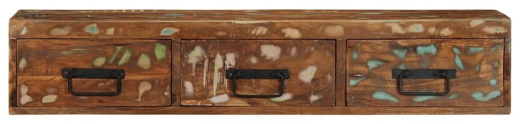 tömör újrahasznosított falra szerelhető TV-szekrény 100x30x19cm