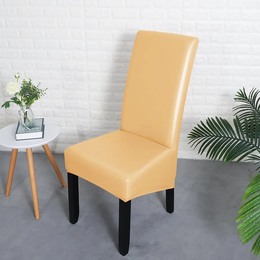 Magastámlás, hosszú székhuzat (vízálló műbőr, rugalmas, mosható, bézs)