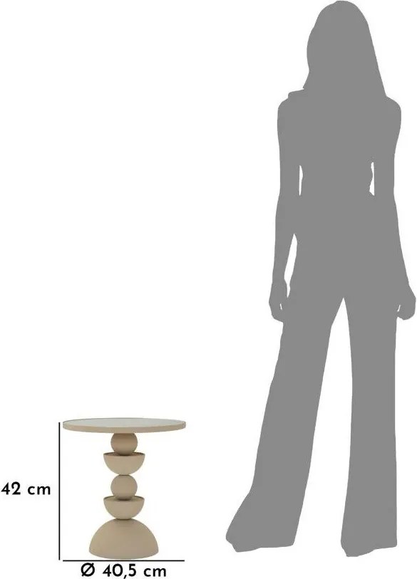Kerek tárolóasztal üveg asztallappal ø 40,5 cm Dune – Mauro Ferretti