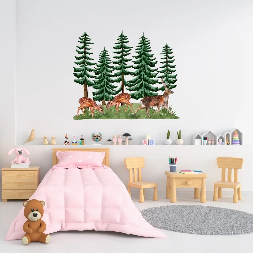 PIPPER. Textil falmatrica "Erdő állatokkal"