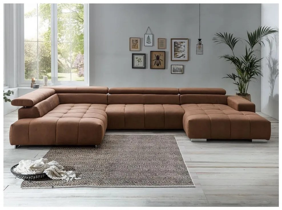 Sarokkanapé U alakban TROPEA balos barna