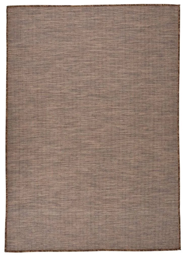 barna lapos szövésű kültéri szőnyeg 160 x 230 cm